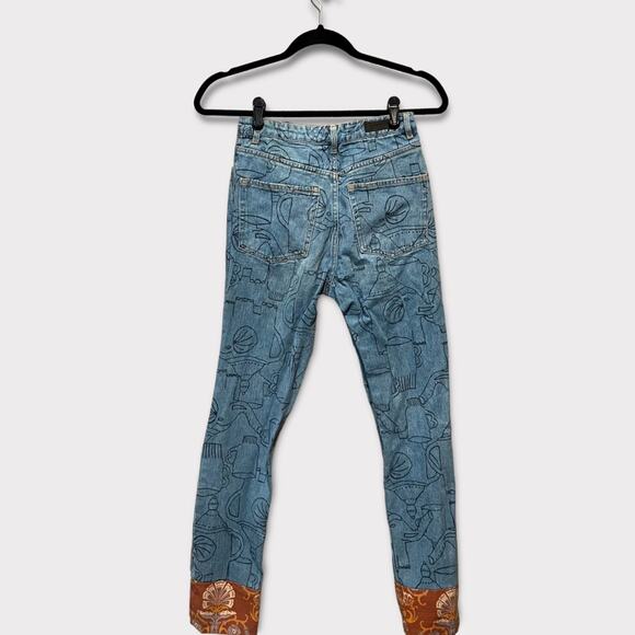 Gorman x Monika Forsberg Elephant Teapot Jeans size 6AU 2US - Picture 2 of 12
